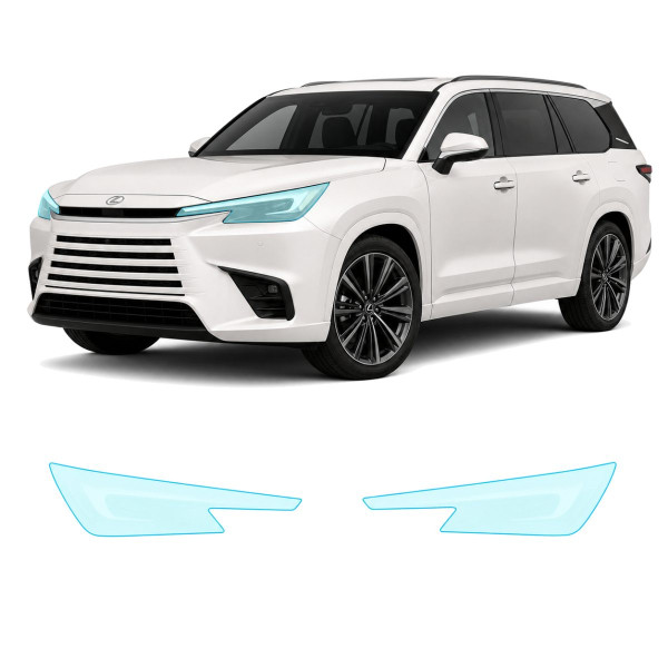 Антигравийная защитная бронепленка по лекалам для Lexus TX I 2024- оптика (фары и ПТФ)