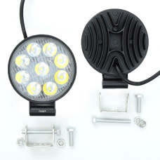 Додаткова LED фара 27W (3W*9) 12-30V / 85x100x30 mm Дальний 2 шт (3633)