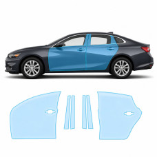 Антигравийная защитная бронепленка по лекалам для Chevrolet Malibu IX 2016-2018 - зоны дверей и стойки окон