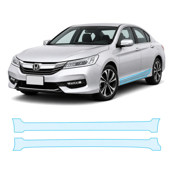 Антигравійна захисна бронеплівка за лекалами для Honda Accord IX facelift 2016-2017 - нижня зона кузова пороги