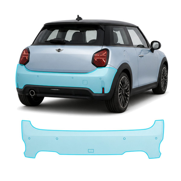 Антигравийная защитная бронепленка по лекалам для Mini Cooper F66 2024- задний бампер