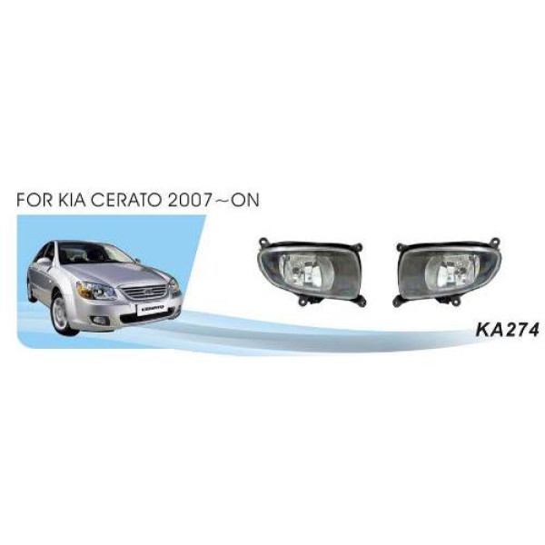 Противотуманные фары для KIA Cerato 2007-2009 с проводкой Комплект (KA-274)