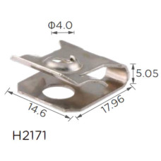 Скоба под винт L-17, 96x14,6 D=4 (W715835S300, W715835-S300, 1069428, 16215) (H2171)