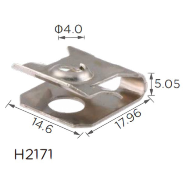 Скоба під гвинт L-17, 96x14, 6 D=4 (W715835S300, W715835-S300, 1069428, 16215) (H2171)