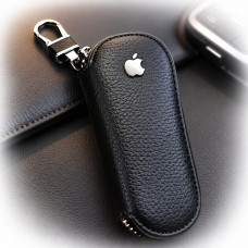 Ключница кожаная для автомобильных ключей с логотипом Apple