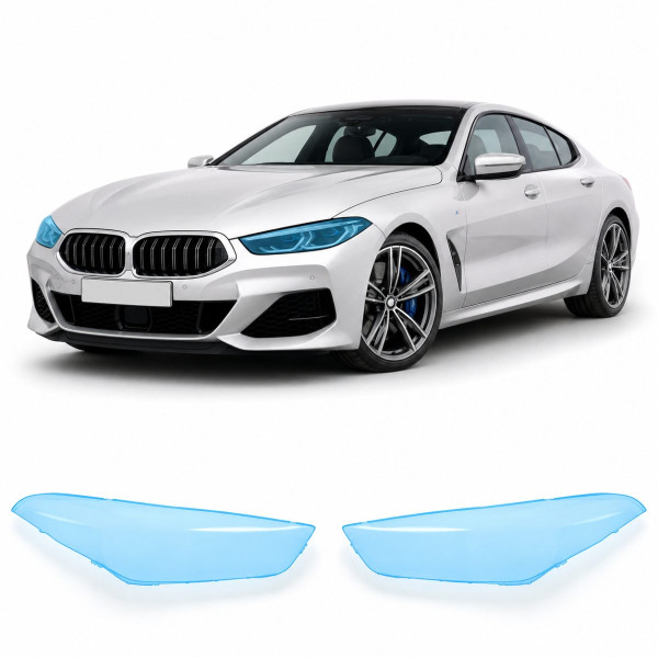 Антигравийная защитная бронепленка по лекалам для BMW 8 Series G15/G14/G16 facelift 2022- оптика (фары и ПТФ)