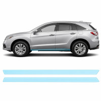 Антигравийная защитная бронепленка по лекалам для Acura RDX TX2/CDU facelift 2016-2018 - нижняя зона кузова пороги