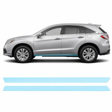 Антигравийная защитная бронепленка по лекалам для Acura RDX TX2/CDU facelift 2016-2018 - нижняя зона кузова пороги
