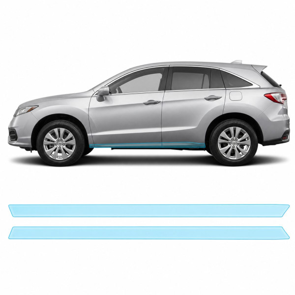 Антигравийная защитная бронепленка по лекалам для Acura RDX TX2/CDU facelift 2016-2018 - нижняя зона кузова пороги
