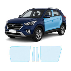Антигравійна захисна бронеплівка за лекалами для Hyundai Creta I facelift 2018-2019 - зони дверей і стійки вікон