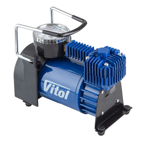 Компрессор автомобильный Vitol 150psi 15Amp 40л R13-R16 Автостоп прикуриватель (K-52)