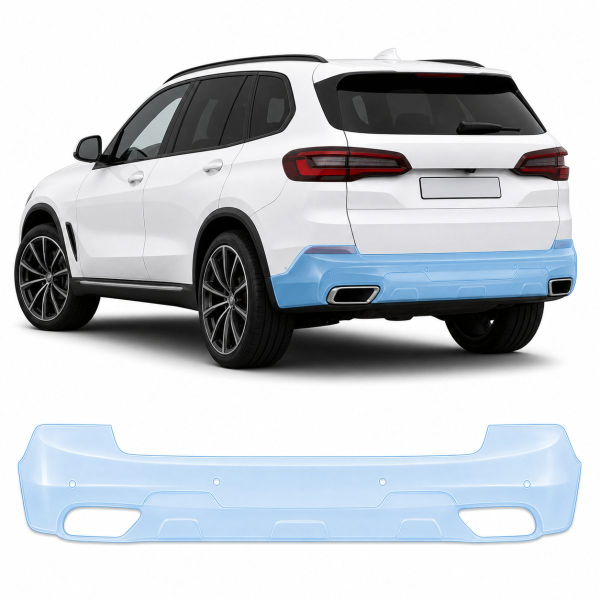 Антигравійна захисна бронеплівка за лекалами для BMW X5 G05 2018-2023 - задній бампер