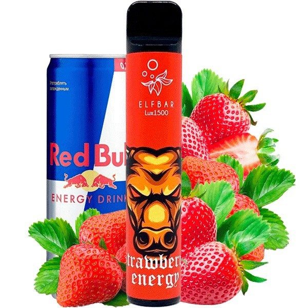 Elf Bar Lux 1500 POD 2% Оригінал Strawberry Energy Полуниця Енергетик