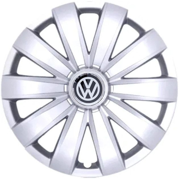 Ковпак колеса з емблемою Volkswagen SKS226 R14 сірий з логотипом на вибір 4 шт