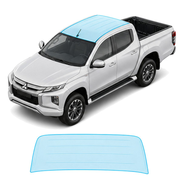 Антигравийная защитная бронепленка по лекалам для Mitsubishi L200 V facelift 2019-2024 - зона крыши