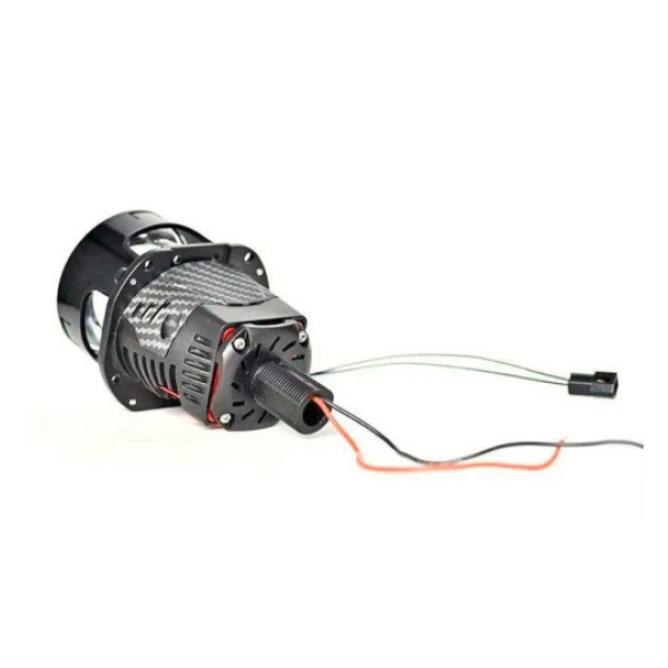 Автомобільні BI-LED лінзи D2.5" дюйми D65 мм Y5 55W / 65W Карбонова Подвійна призматична Лінза 6+1+1 2 шт