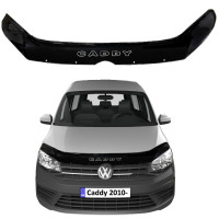 Дефлектор капота мухобійка Volkswagen Caddy 2010-2015 Voron Glass