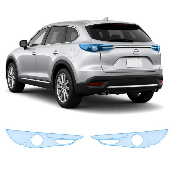 Антигравийная защитная бронепленка по лекалам для Mazda CX-9 TC facelift 2020-2023 - задние фонари стопы