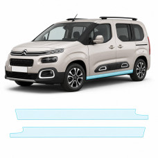 Антигравійна захисна бронеплівка за лекалами для Citroen Berlingo III 2018- нижня зона кузова пороги
