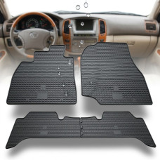 Автомобільні килимки в салон Toyota Land Cruiser 100 1998-2007 євро борт 2 см Чорні 4 шт