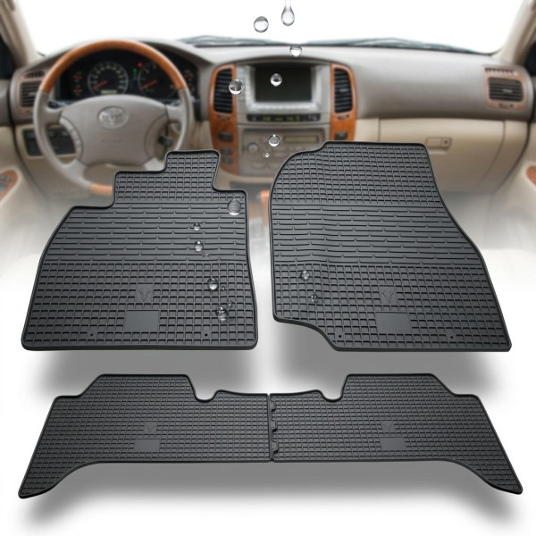Автомобильные коврики в салон для Toyota Land Cruiser 100 1998-2007 евро борт 2 см Черные 4 шт