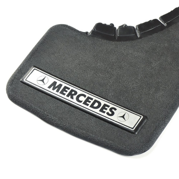 Бризковики малі Elegant для Mercedes Серебренн. напис,м'яка структурна гума Mud-Flaps 2 шт