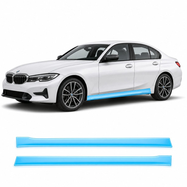 Антигравийная защитная бронепленка по лекалам для BMW 3 Series G20 2019-2022 - нижняя зона кузова пороги