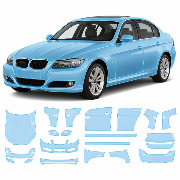 Антигравийная защитная бронепленка по лекалам для BMW 3 Series E90 2005-2011 - полный кузов