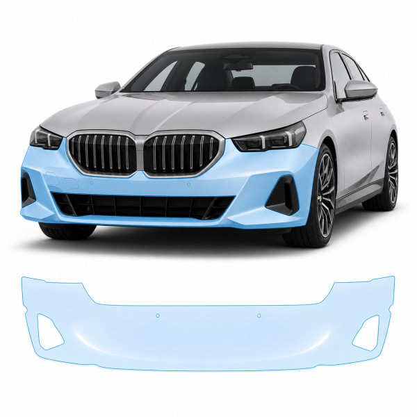 Антигравийная защитная бронепленка по лекалам для BMW i5 G60 2023- передний бампер