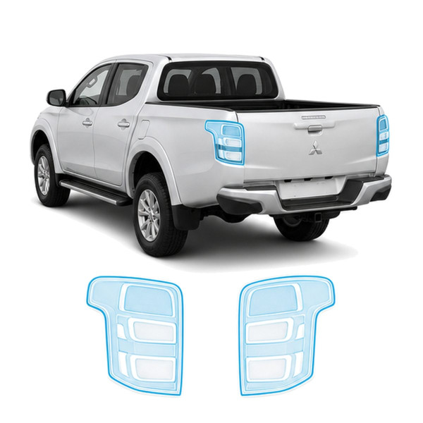 Антигравийная защитная бронепленка по лекалам для Mitsubishi L200 V 2015-2019 - задние фонари стопы
