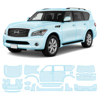 Антигравийная защитная бронепленка по лекалам для Infiniti QX80 Z62 2010-2017 - полный кузов