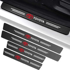 Захисна плівка накладка на пороги для Toyota Чорний Карбон 4 шт