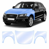 Антигравийная защитная бронепленка по лекалам для Audi Q5 8R 2008-2017 - капот и передние крылья