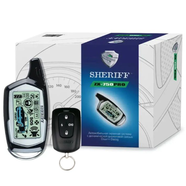 Двухсторонняя Cигнализация Sheriff ZX-7505 PRO Турботаймер Пошук Авто На Паркінгу 2 Брелки LCD Дисплей