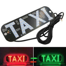 LED Табличка TAXI 12V Двоколірна Червоний Зелений 19 x 6 см (Провід Присоски)