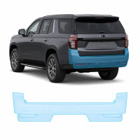 Антигравийная защитная бронепленка по лекалам для Chevrolet Tahoe IV 2021- задний бампер