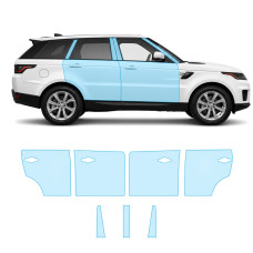Антигравийная защитная бронепленка по лекалам для Land Rover Range Rover Sport L494 facelift 2018-2022 - зоны дверей и стойки окон