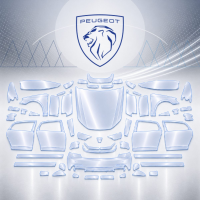 Антигравійна захисна бронеплівка за лекалами для Peugeot 2008 I 2013-2019 - повний кузов