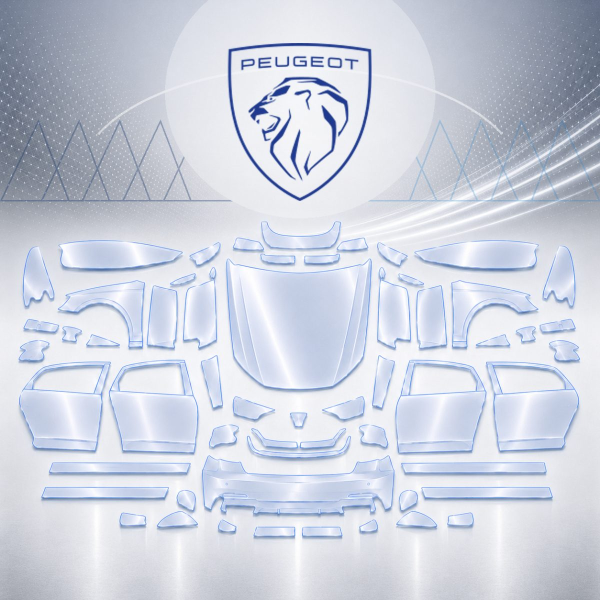 Антигравійна захисна бронеплівка за лекалами для Peugeot 2008 I 2013-2019 - повний кузов