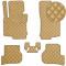 Коврики в салон для Volkswagen Golf VI 2008-2012 Экокожа Бежевые 5 шт (Rombus)