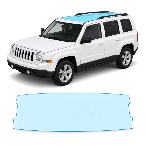 Антигравійна захисна бронеплівка за лекалами для Jeep Patriot MK facelift 2011-2017 - зона даху