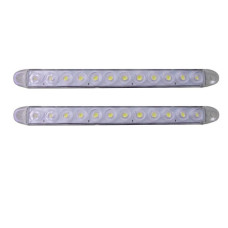 Денні ходові вогні ДХО на скотчі 12v / 32 см / 6W * 2 / Crystal White Білі 2 шт