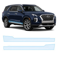 Антигравійна захисна бронеплівка за лекалами для Hyundai Palisade I 2019-2022 - нижня зона кузова пороги
