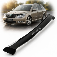 Дефлектор капоту мухобійка Skoda Octavia A5 2004-2013 (Коротка) Voron Glass