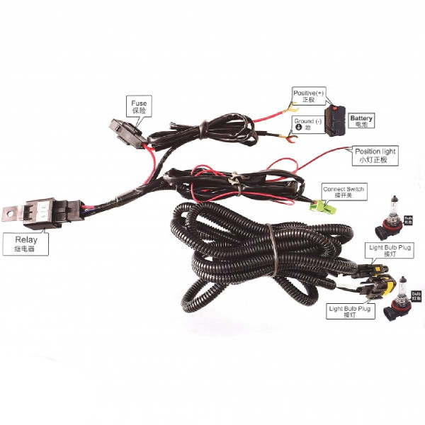 Противотуманные фары для Nissan X-Trail / Rogue 2014-16 H11-12V 55W с проводкой Комплект (NS-730)