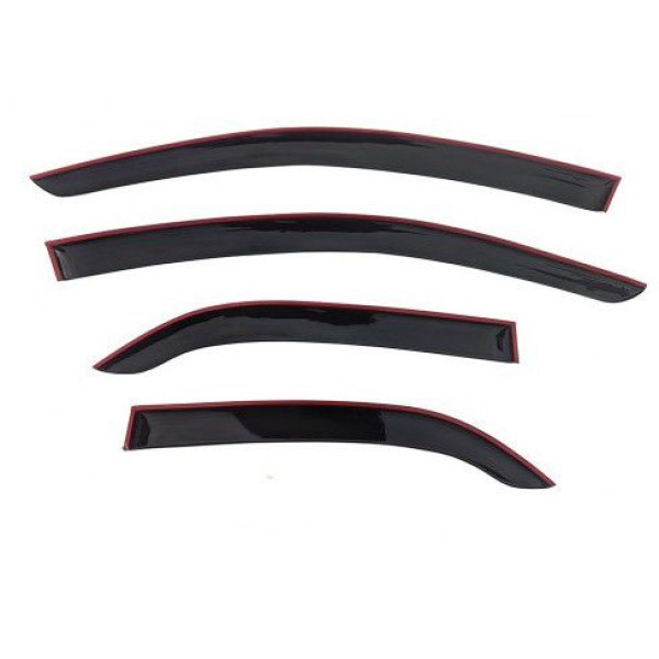 Дефлектори вікон вітровики Chevrolet Aveo T200 2002-2006 Седан Скотч 3M Voron Glass