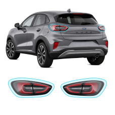 Антигравийная защитная бронепленка по лекалам для Ford Puma I 2019- задние фонари стопы