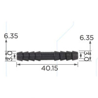 Соединитель для трубок d6.3мм OEM 22020 (C401)