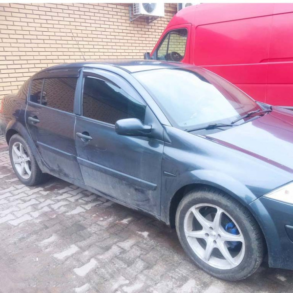 Дефлектори вікон вітровики Renault Megane II 2003-2008 Седан скотч SunPlex (SP-S-07)