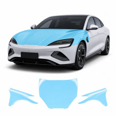 Антигравийная защитная бронепленка по лекалам для BYD Seal I 2022-2024 - капот и передние крылья